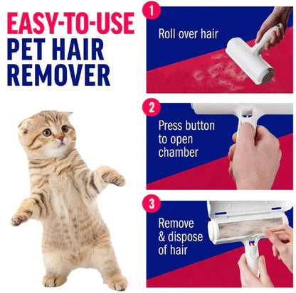 Reusable Pet Hair Remover Roller – Dog & Cat Fur Cleaner for Furniture & Clothes